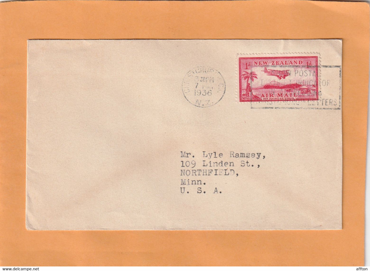 New Zealand Old Cover Mailed - Cartas & Documentos