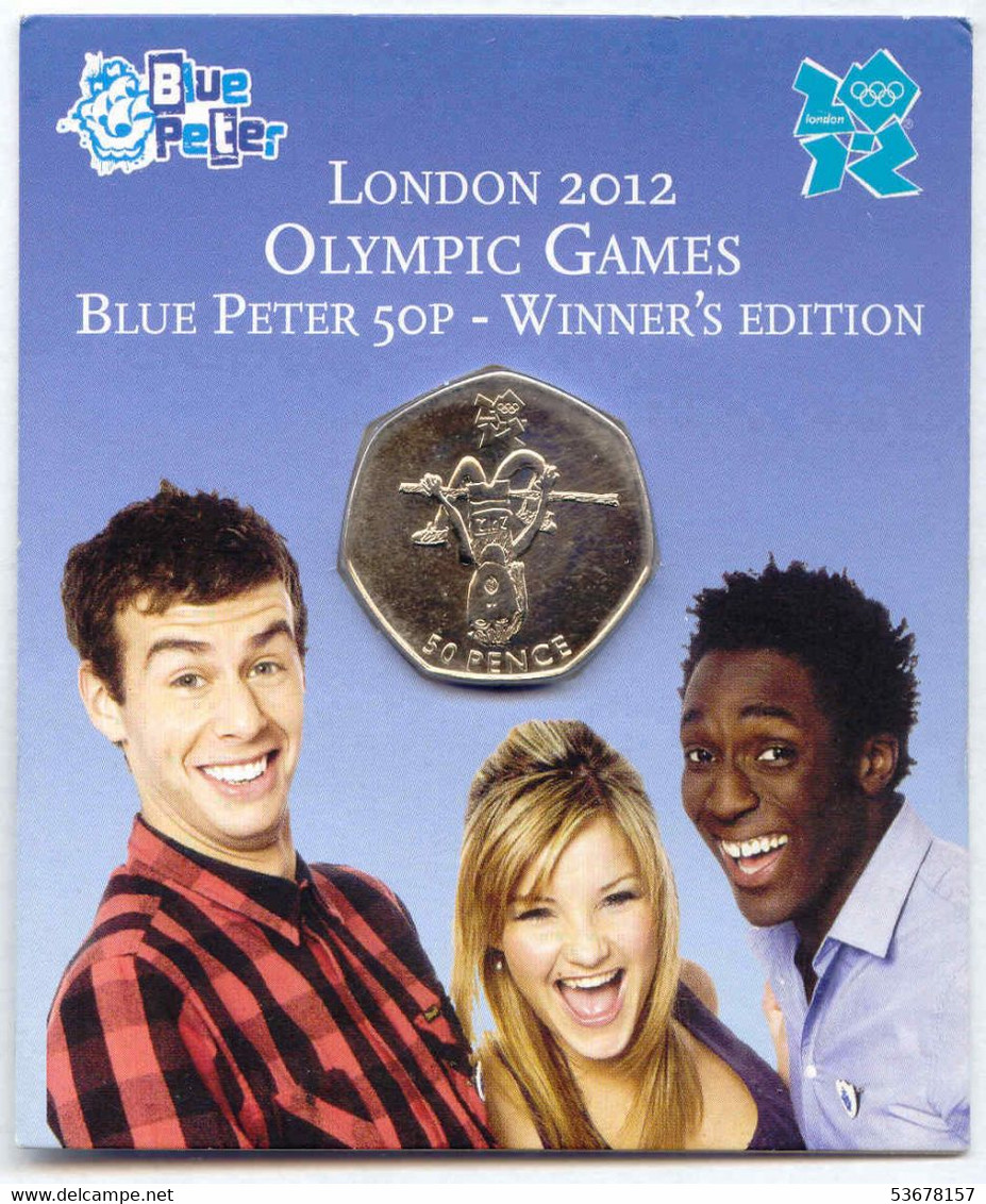 Great Britain - 50 Pence 2009, Royal Mint BLUE PETER, BU Coin Pack London 2012 Olympics - Collections