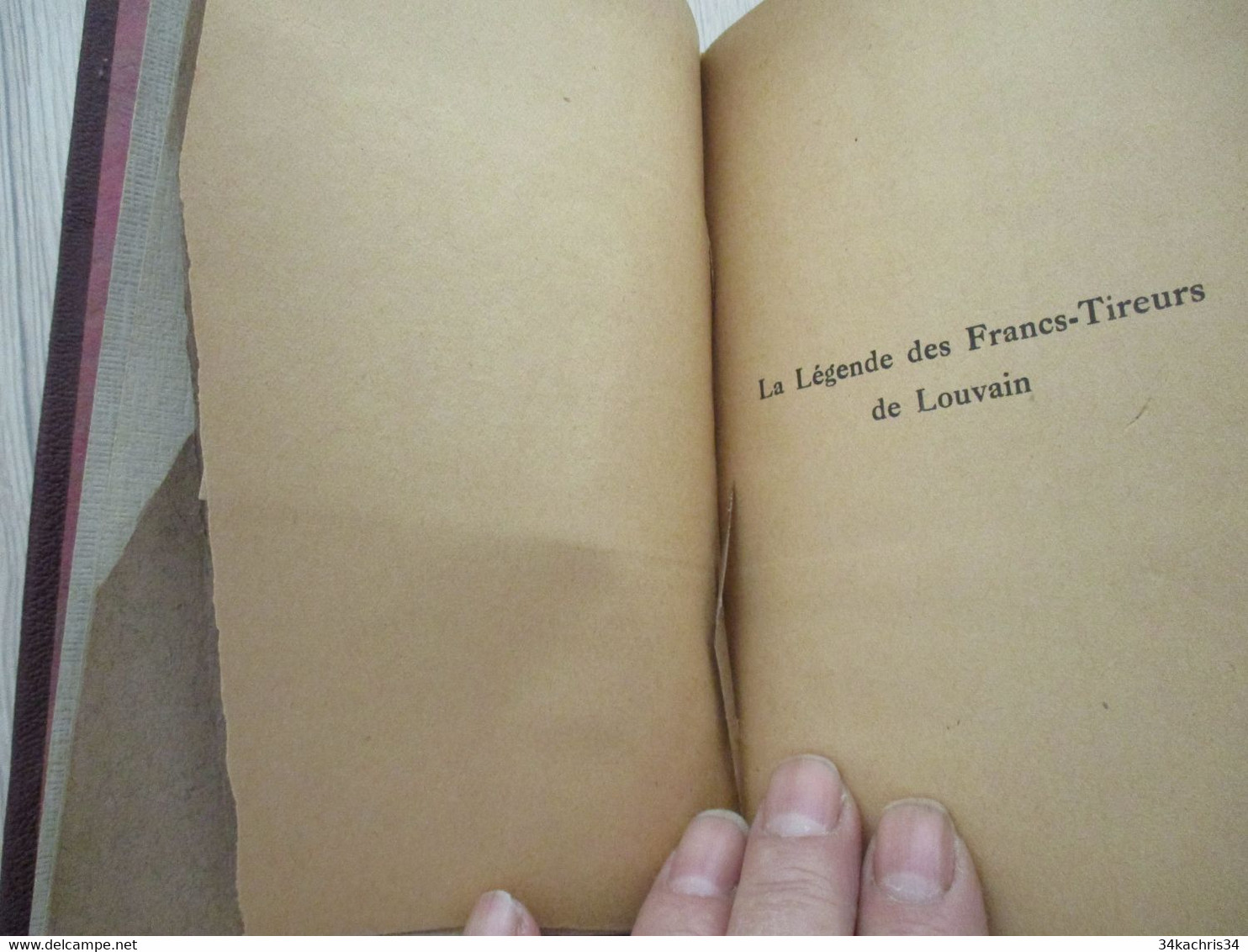 F.MAYENCE LA LEGENDE DES FRANCS TIREURS DE LOUVAIN 1928 62 P RELIE 1ère Pages Abimées - War 1914-18