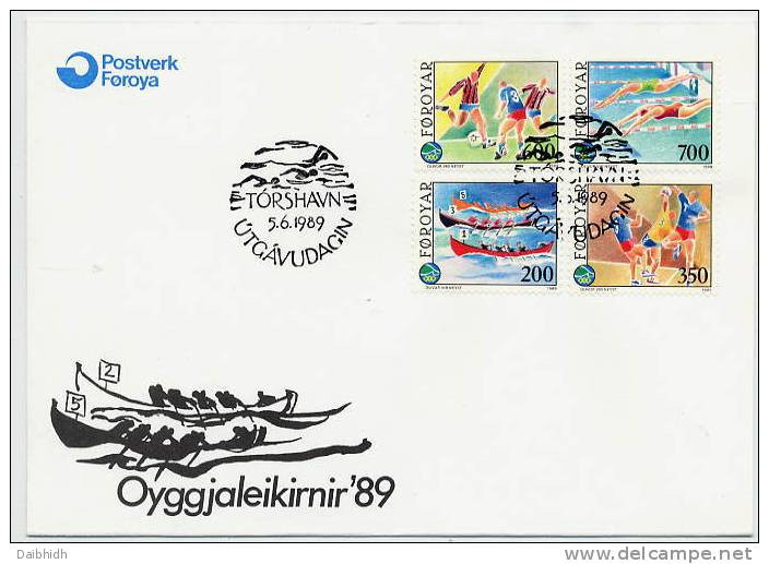 FAEROE ISLANDS 1989 Small Island Games Set On FDC.  Michel 186-89 - Färöer Inseln
