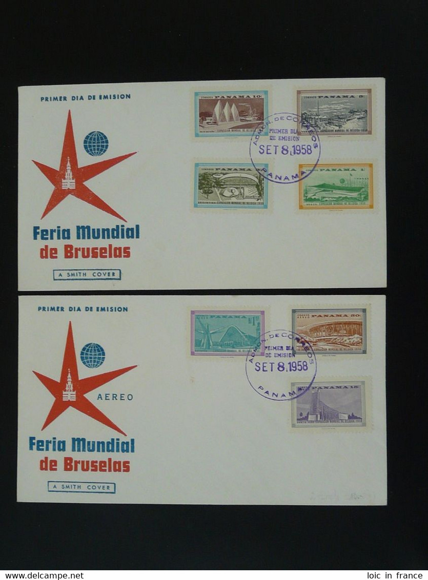 FDC (x2) Exposition Universelle Bruxelles 1958 Panama Ref 102952 - 1958 – Brussel (België)