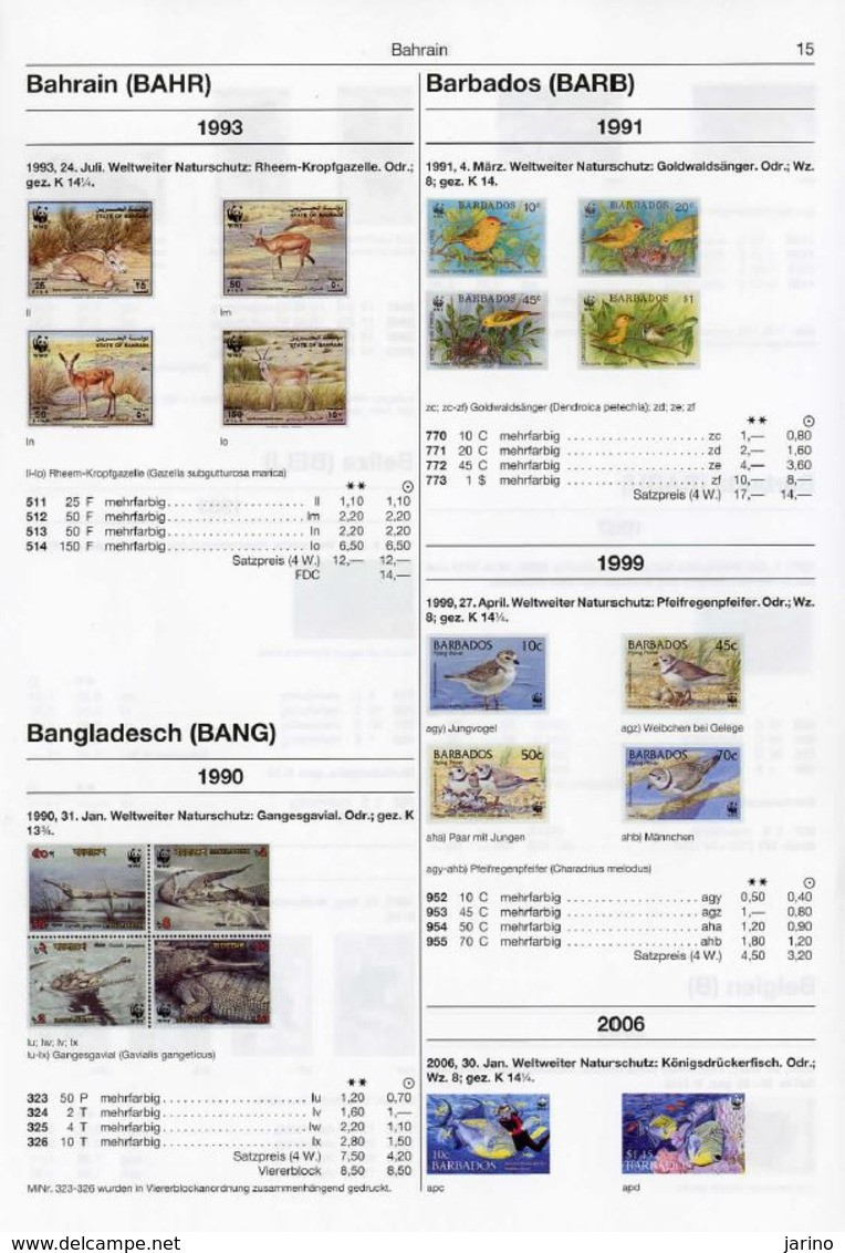 Michel Fauna Motiv Katalog WWF 2016, In Farbe Seiten 144 DVD, Briefmarken Aus Aller Welt - 200 Ländern - Deutsch