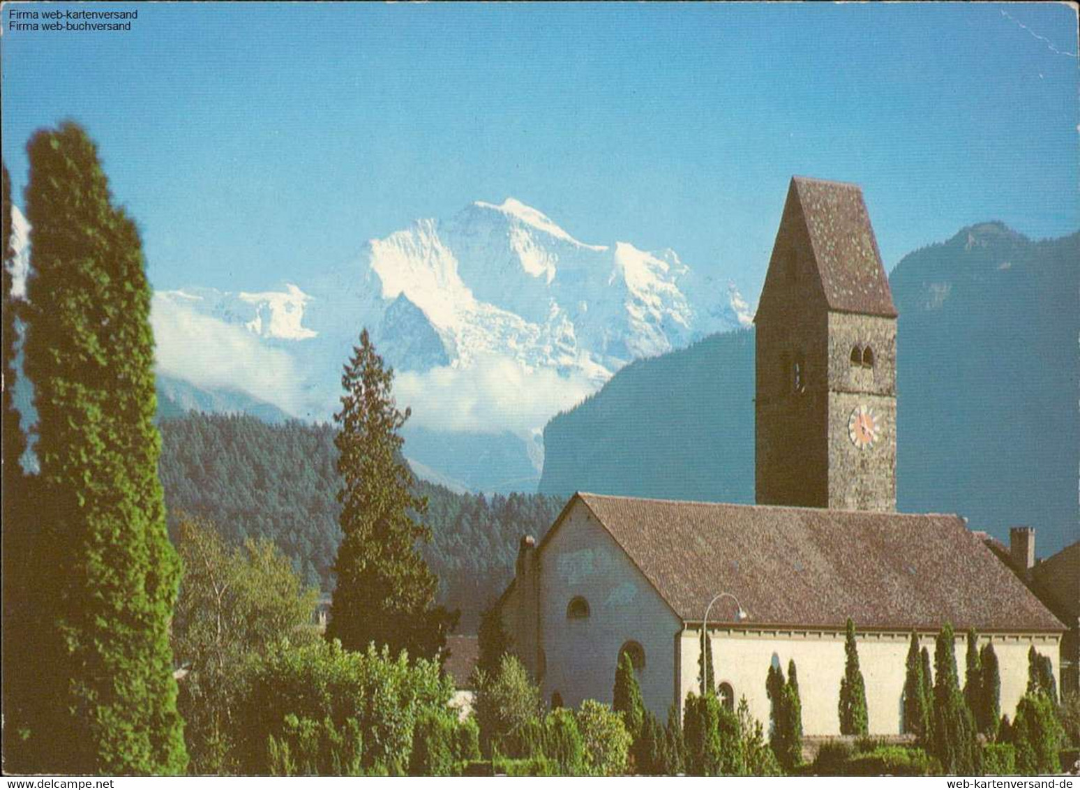 1117645 Kirche Unterseen Mit Jungfrau - Unterseen