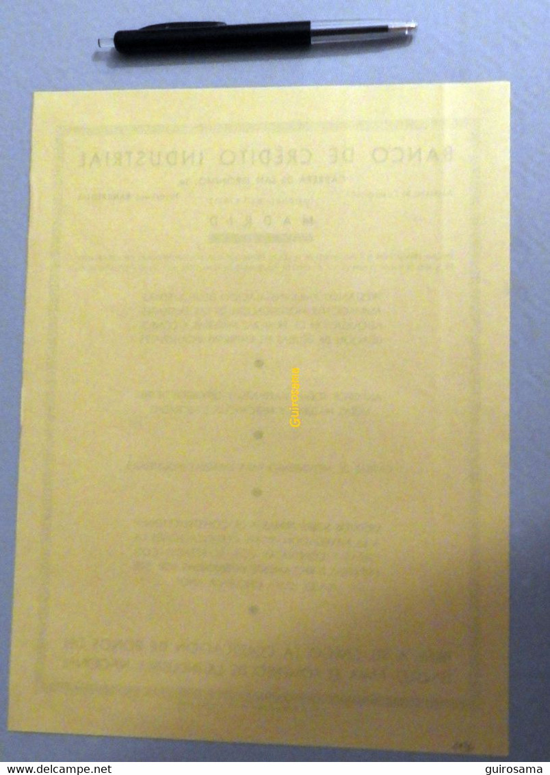 Banco De Credito Industrial Madrid - 1936 - Banque - España