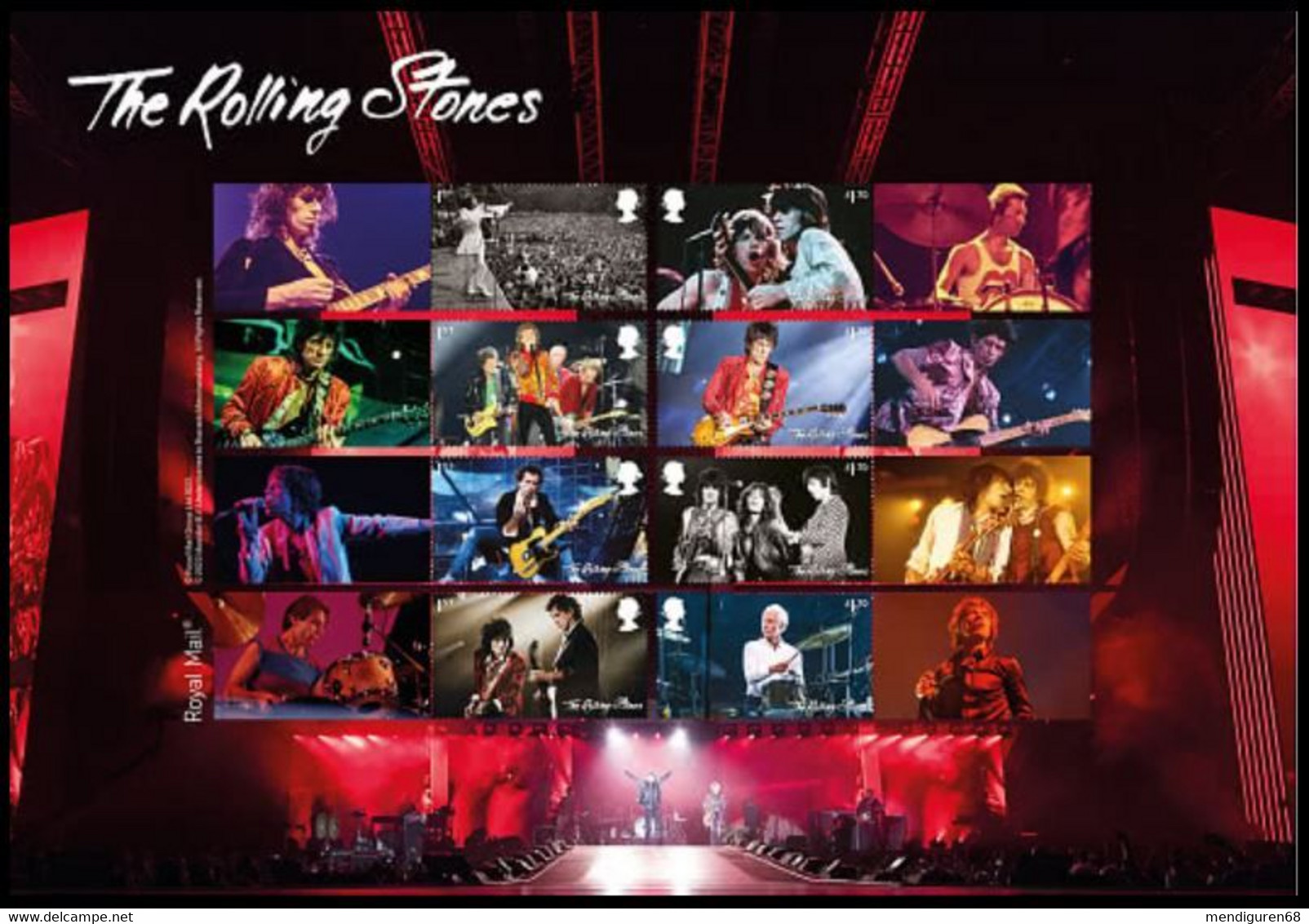 GROSSBRITANNIEN GRANDE BRETAGNE GB 2022 MUSIC GIANTS VI  ROLLING STONES  LIVE PERFORMANCES COLLECTORS SMILLER SHEET - Unused Stamps