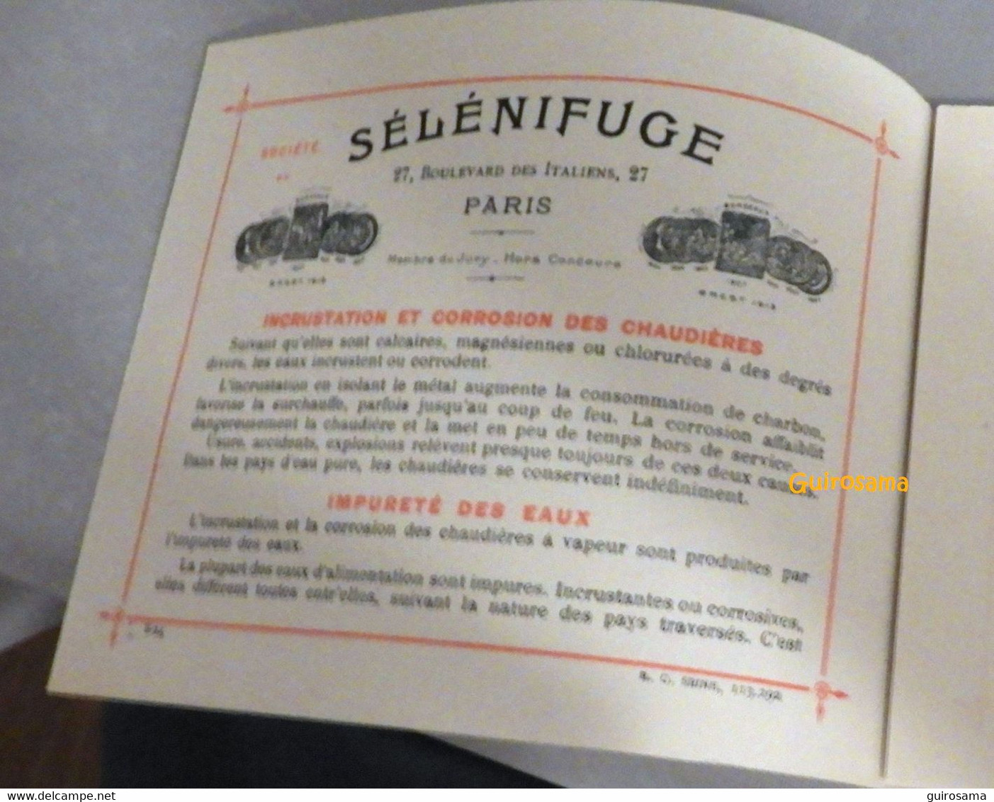 Sélénifuge - Chaudières - Antitartre - 1924 - Droguerie & Parfumerie