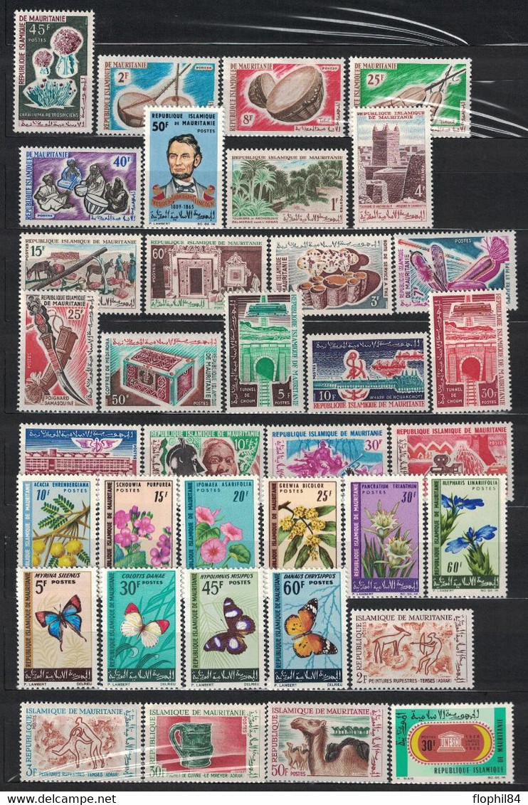 MAURITANIE - COLLECTION NEUVE A COMPLETER - DE 1960 A 1966 AVEC POSTE AERIENNE,TAXE ET BLOC - COTE Y&T 2019 -  285€. - Mauritanie (1960-...)