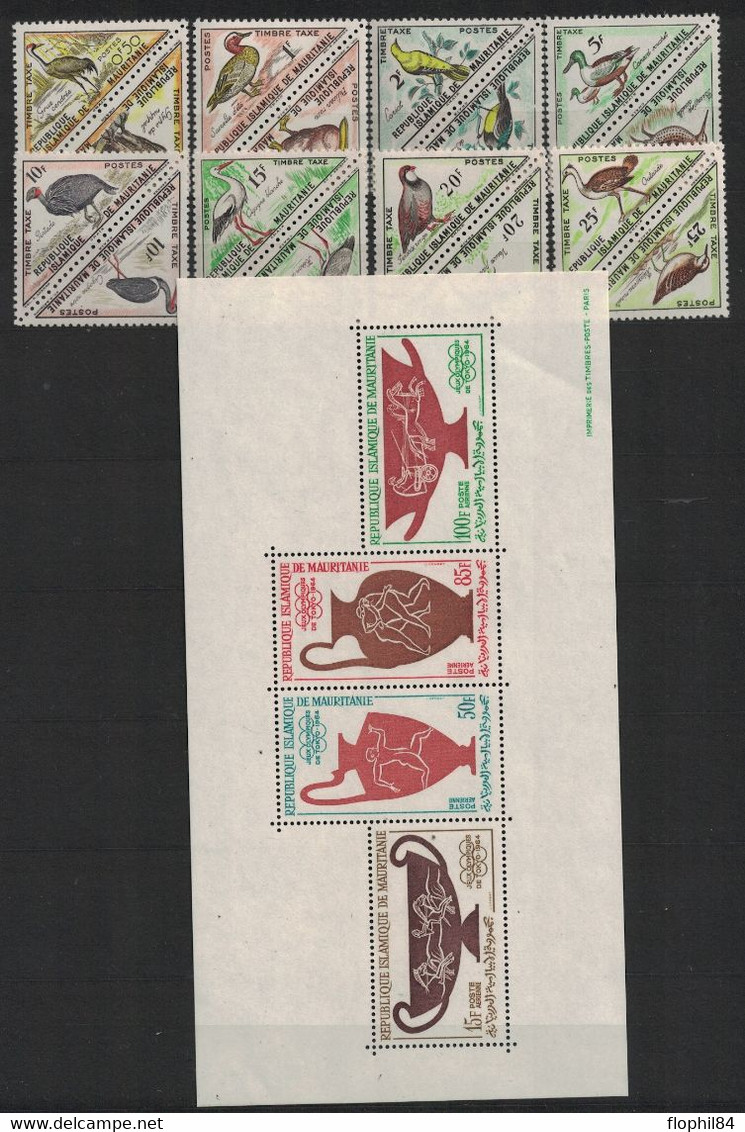 MAURITANIE - COLLECTION NEUVE A COMPLETER - DE 1960 A 1966 AVEC POSTE AERIENNE,TAXE ET BLOC - COTE Y&T 2019 -  285€. - Mauritanie (1960-...)