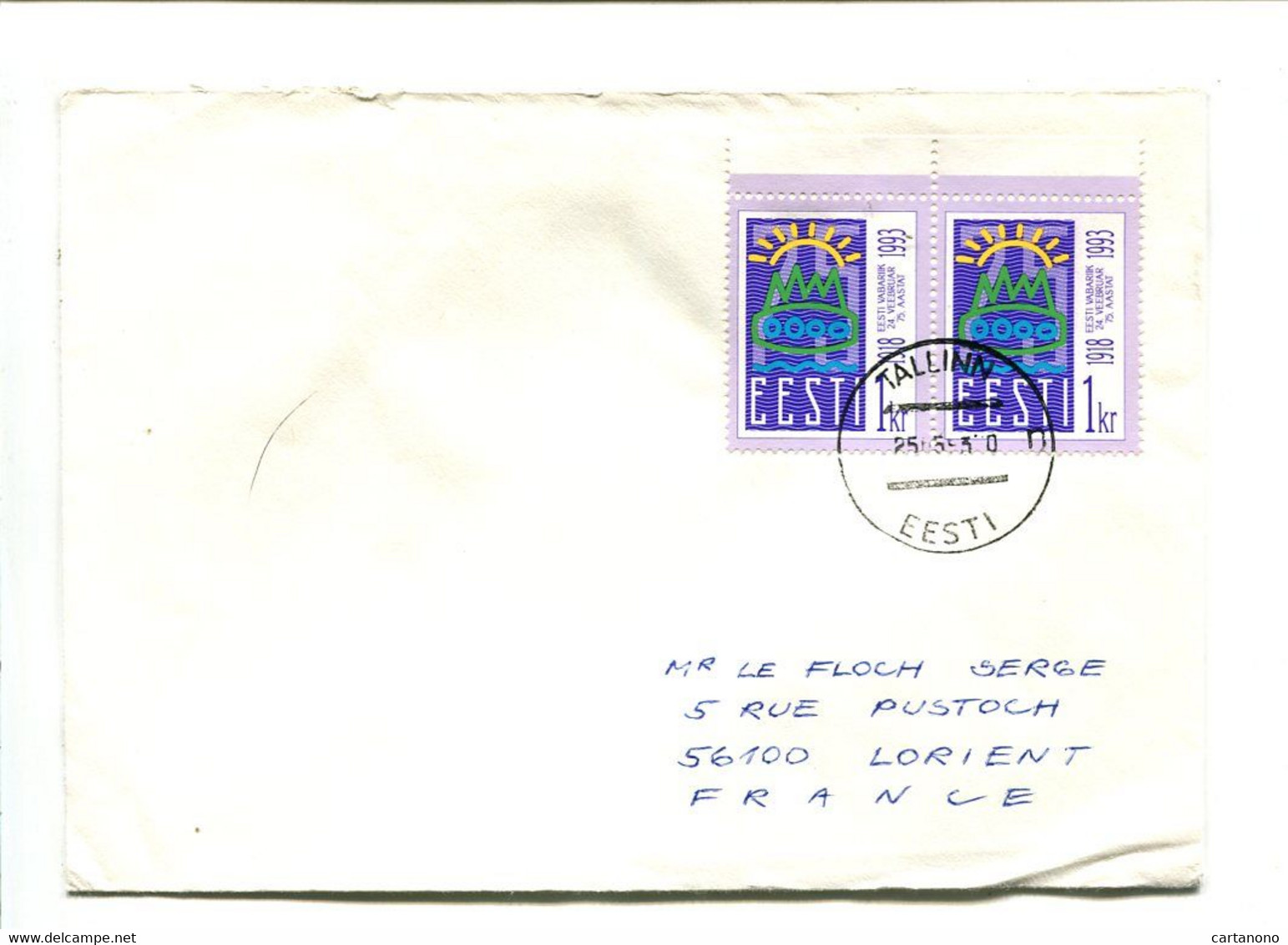 ESTONIE Tallinn 1993 - Affranchissement Sur Lettre Pour La France - Estonia