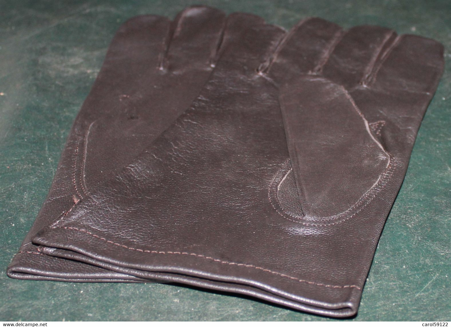 Paire De Gants En Cuir Noir - Equipo