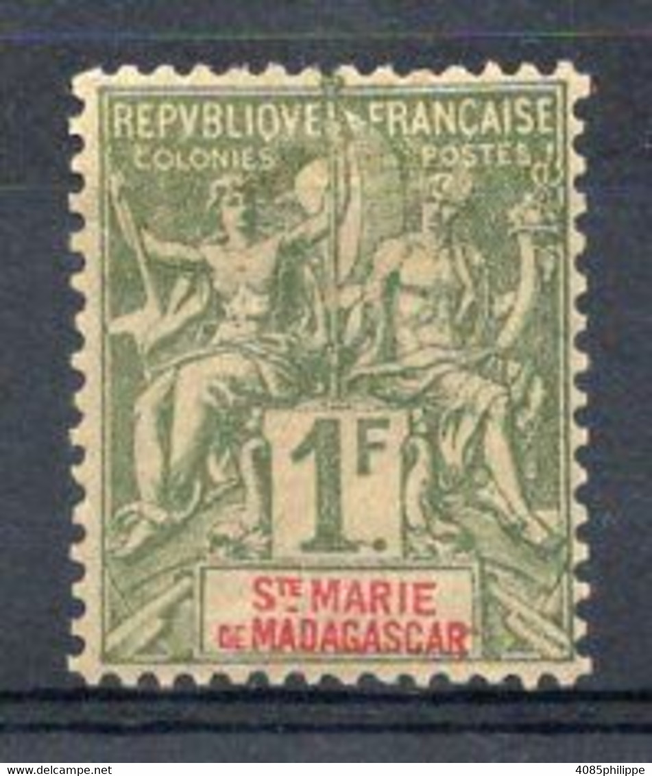 SAINTE MARIE DE MADAGASCAR Timbre Poste N° 13* Charnière TB Cote : 66€00 - Nuevos