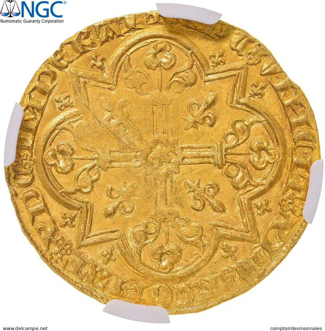 France, Jean II Le Bon, Mouton D'or, 1355, Trésor De Pontivy, Or, NGC, SUP+ - 1350-1364 Johann II. Der Gute