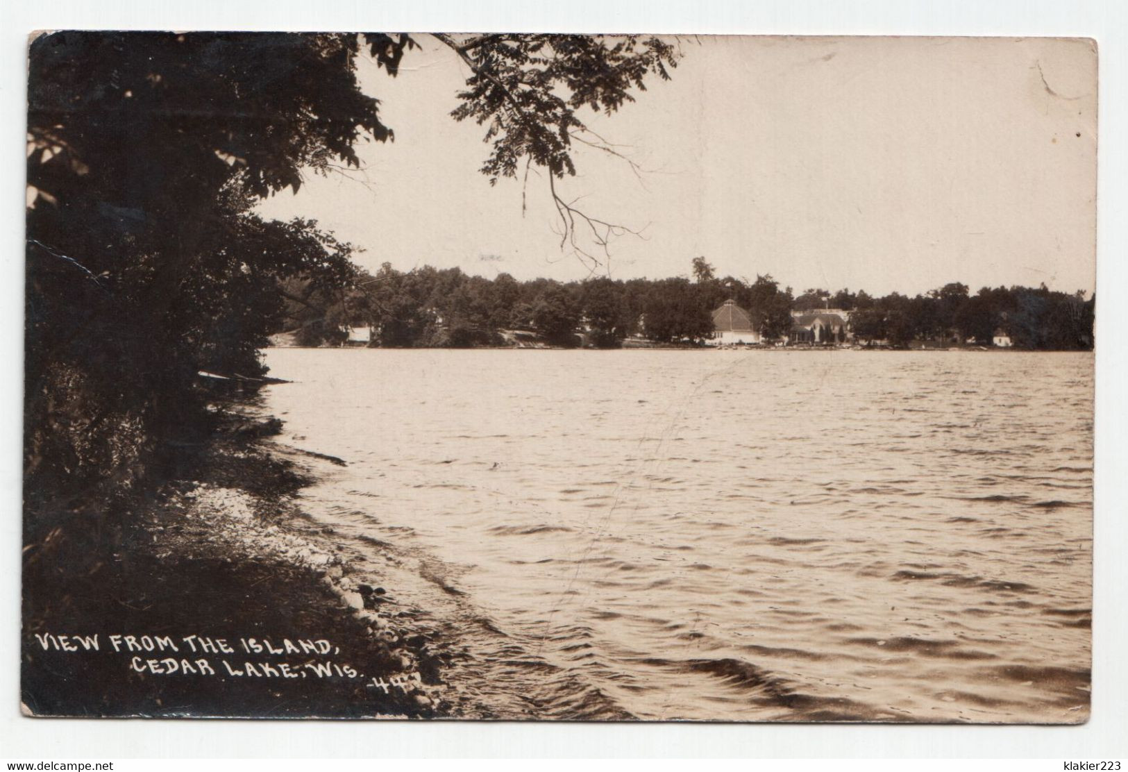 View From The Island, Cedar Lake, Wis. 1923 - Adirondack