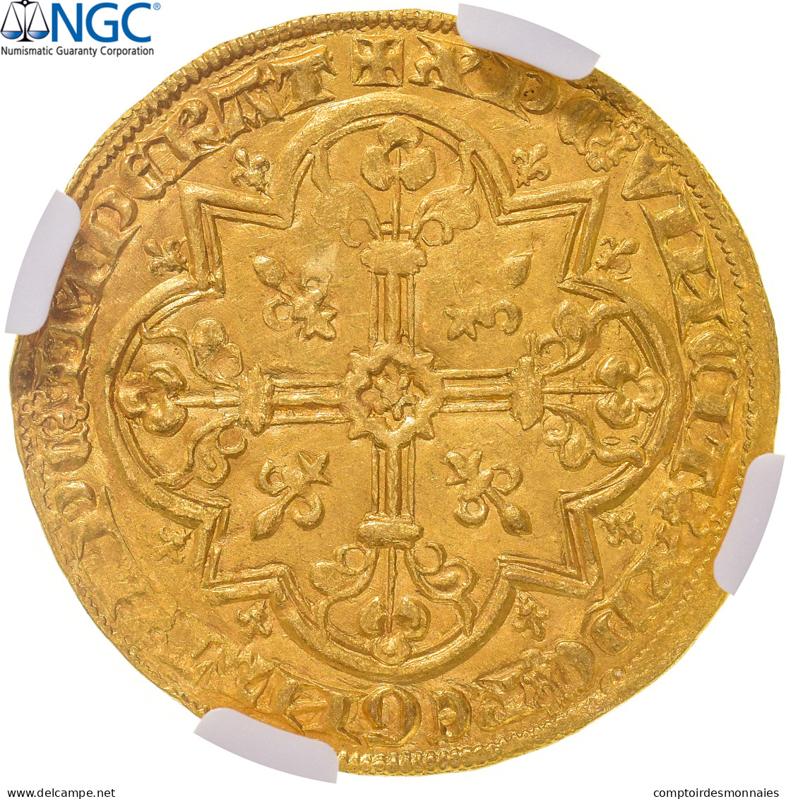 France, Jean II Le Bon, Mouton D'or, 1355, Trésor De Pontivy, Or, NGC, SUP+ - 1350-1364 Johann II. Der Gute