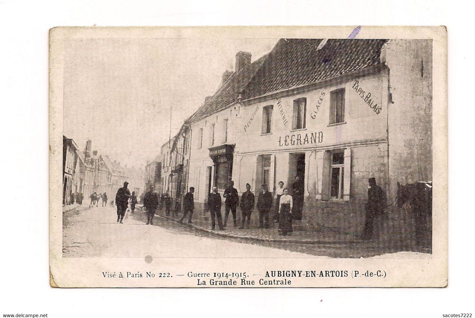 GUERRE 14 - AUBIGNY EN ARTOIS - La Grande Rue Centrale - - Aubigny En Artois