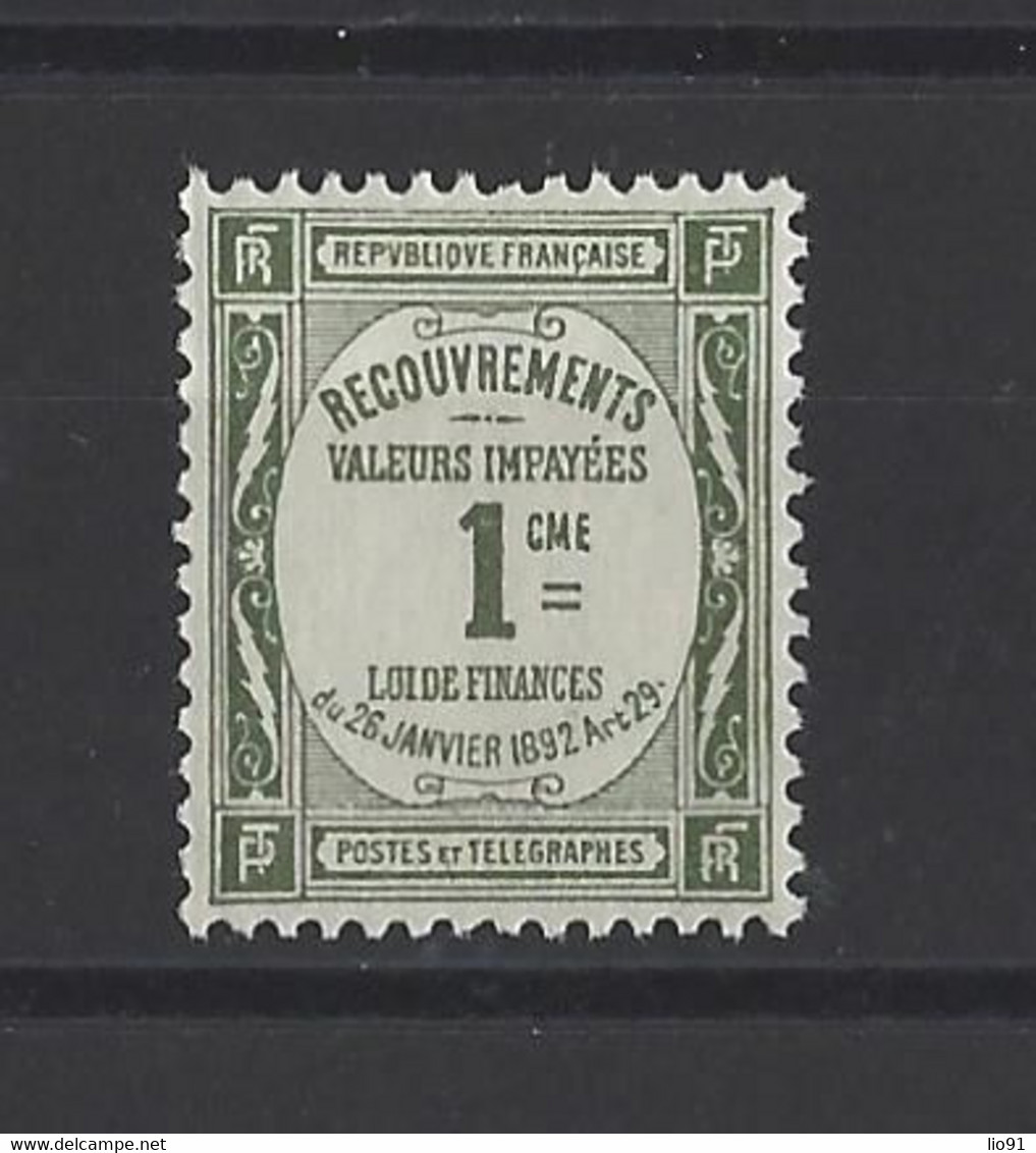 FRANCE. YT  Taxe N° 43   Neuf *  1908 - 1859-1959 Postfris