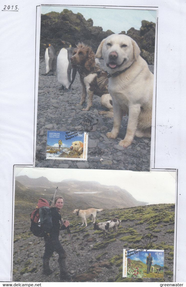 AAT 2015 The Dogs That Saved Macquarie Island 4v 4 Maxicards (AAT1 153) - Tarjetas – Máxima