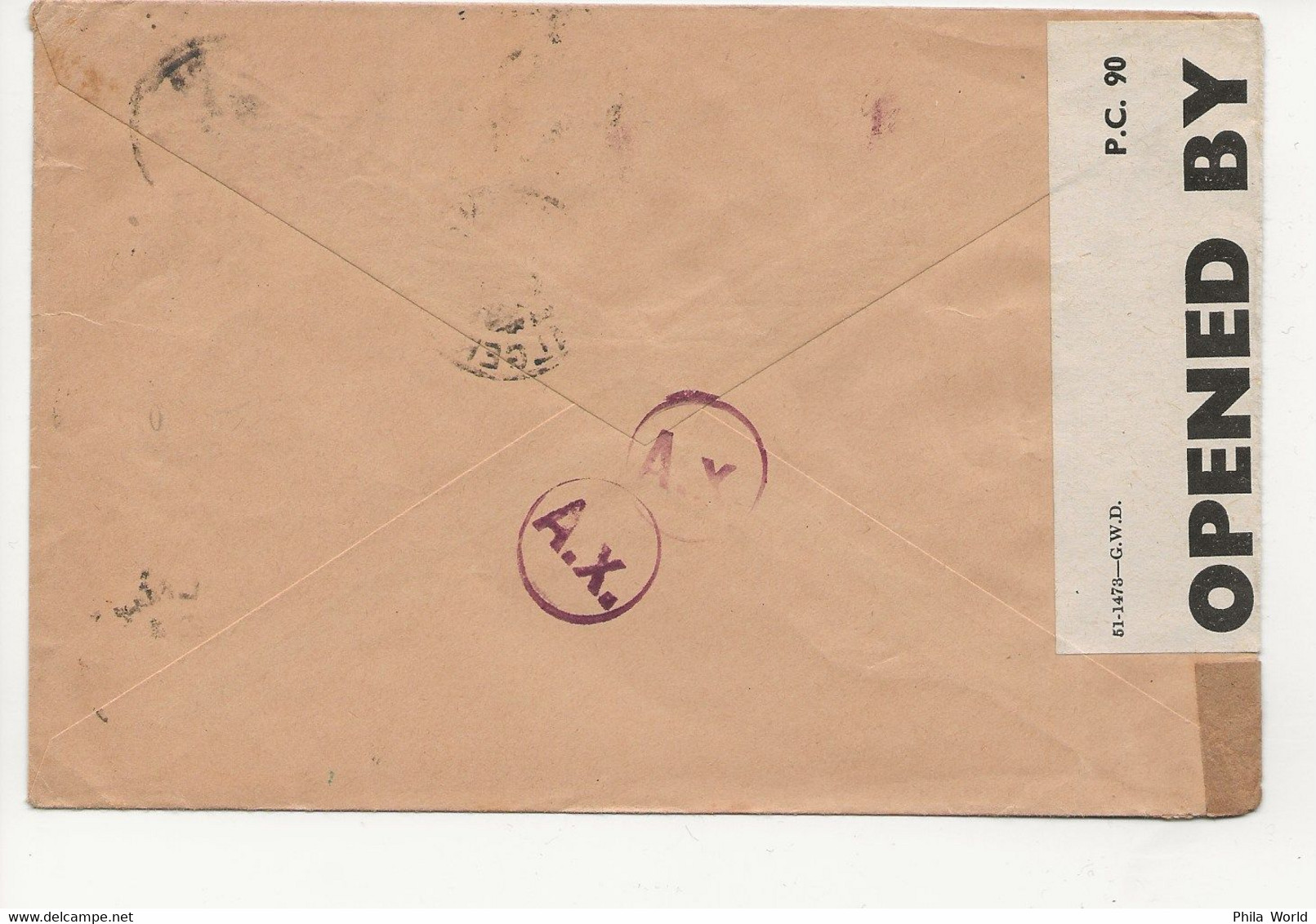 WW2 1943 ALGERIE Lettre Pour CICR CROIX ROUGE GENEVE Censure EXAMINER 1787 Et A.x. Ax Censorship PETAIN - 1941-42 Pétain