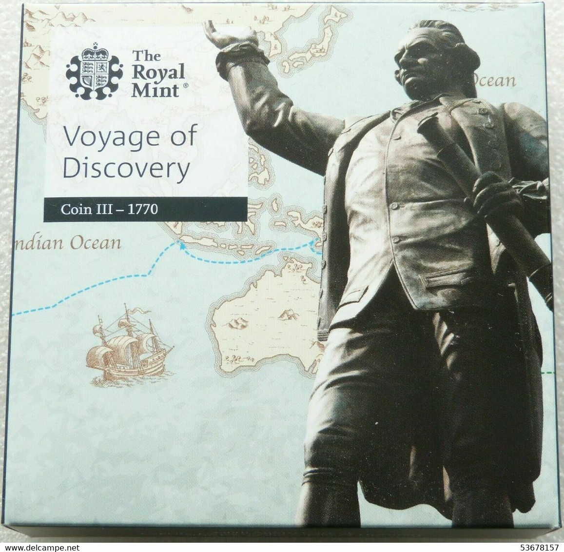 Great Britain -  2 Pounds, 2020 250th Anniversary - First Voyage Of James Cook, Silver Proof Coin Box - Colecciones