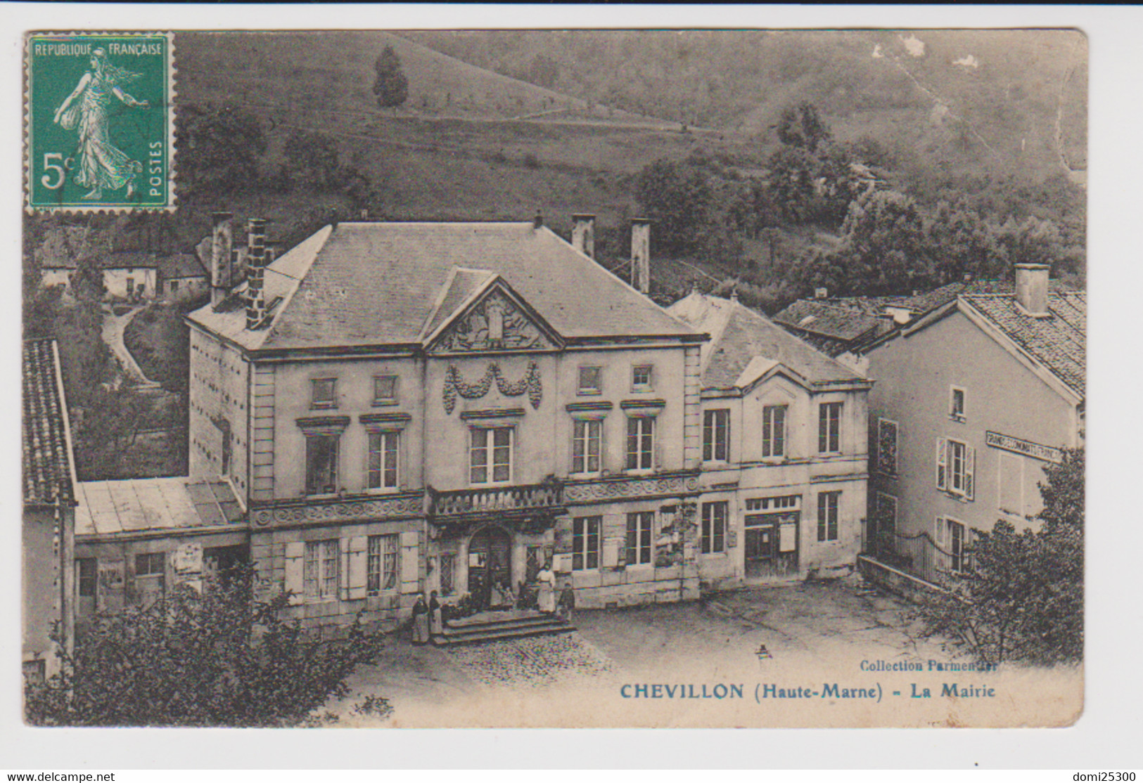 52 – CHEVILLON – La Mairie (collection Parmentier) – CPA écrite Au Verso (1910) - Chevillon
