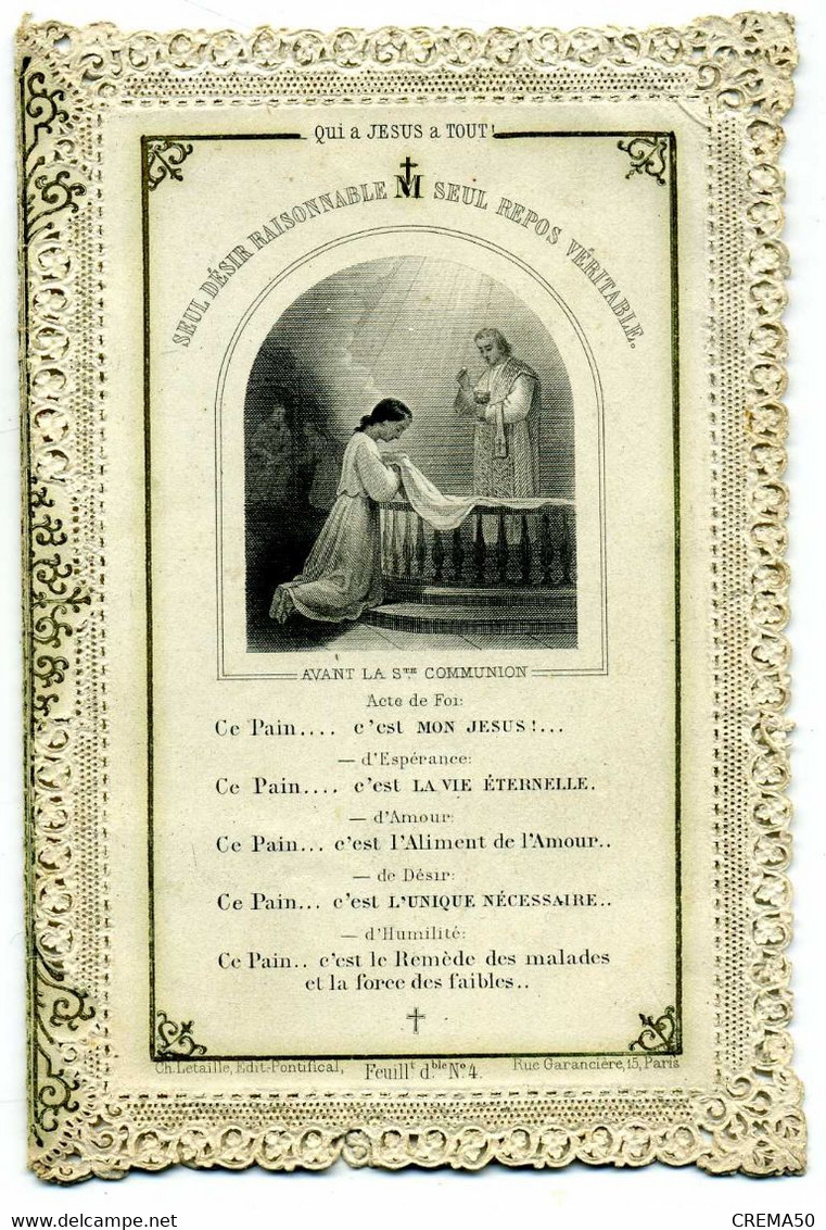 CANIVET Double - QUI A Jésus A Tout - - Images Religieuses