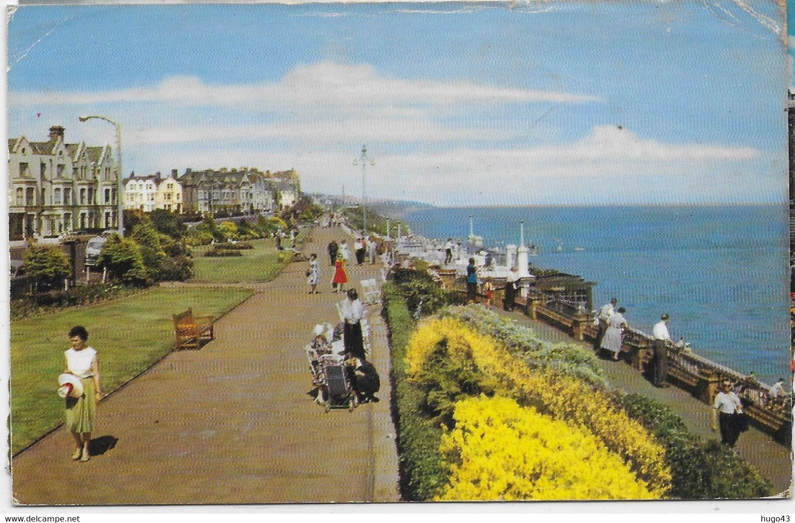 (RECTO / VERSO) CLACTON ON SEA EN 1966 - MARINE PARADE EAST - BEAU TIMBRE - PLIS ANGLES - FORMAT CPA - Clacton On Sea