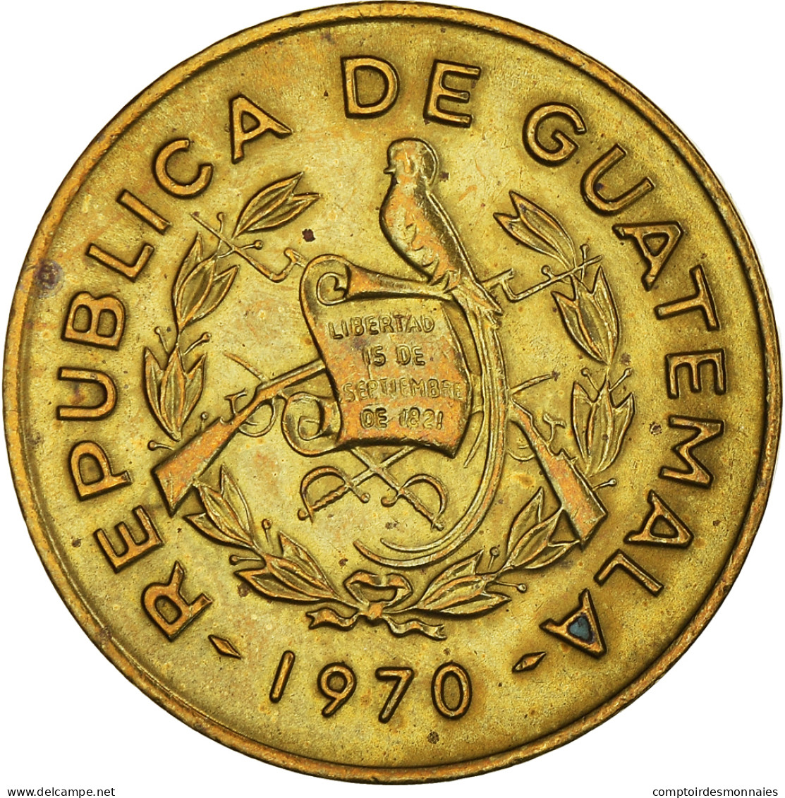 Monnaie, Guatemala, Centavo, Un, 1970, TTB+, Laiton, KM:265 - Guatemala