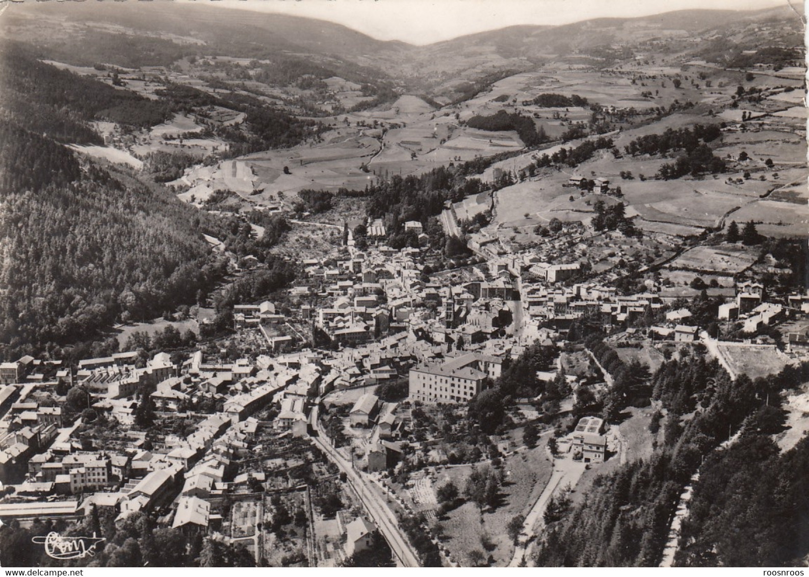 CP BOURG ARGENTAL 42 LOIRE - VUE AERIENNE - ROUTE DE MONTFAUCON - LE TRACOL - Bourg Argental