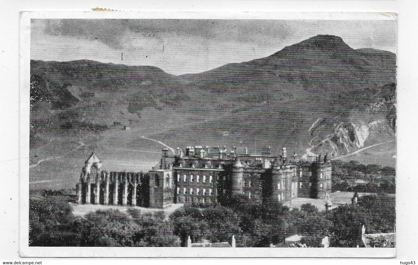 (RECTO / VERSO) EDINBURGH EN 1948 - HOLYROOD PALACE AND ARTHUR'S SAT - BEAUX TIMBRES D' IRLANDE - FORMAT CPA - East Lothian