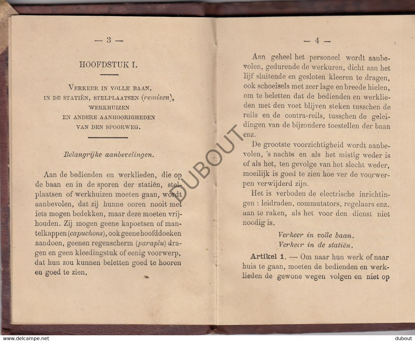 Spoorwegen-Trein-Posterijen - Voorschriften Personeel 1899 - Train (W110) - Antique