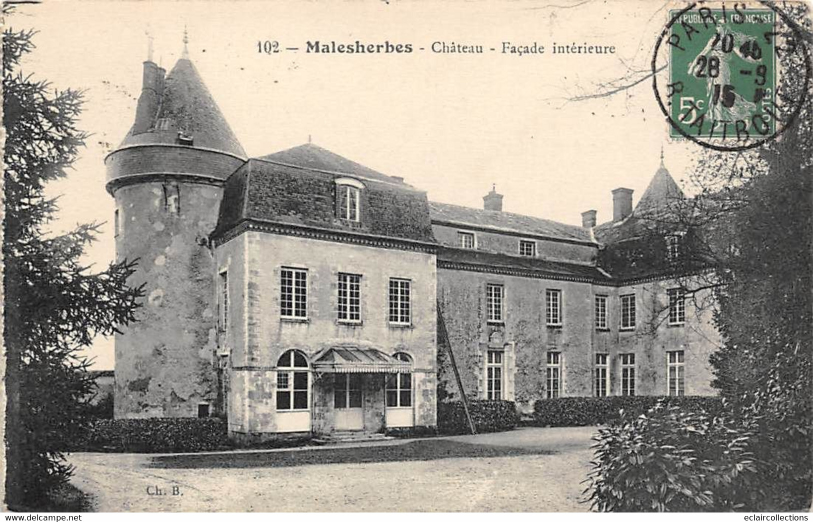 Malesherbes           45         Château . Façade Intérieure          (voir Scan) - Malesherbes