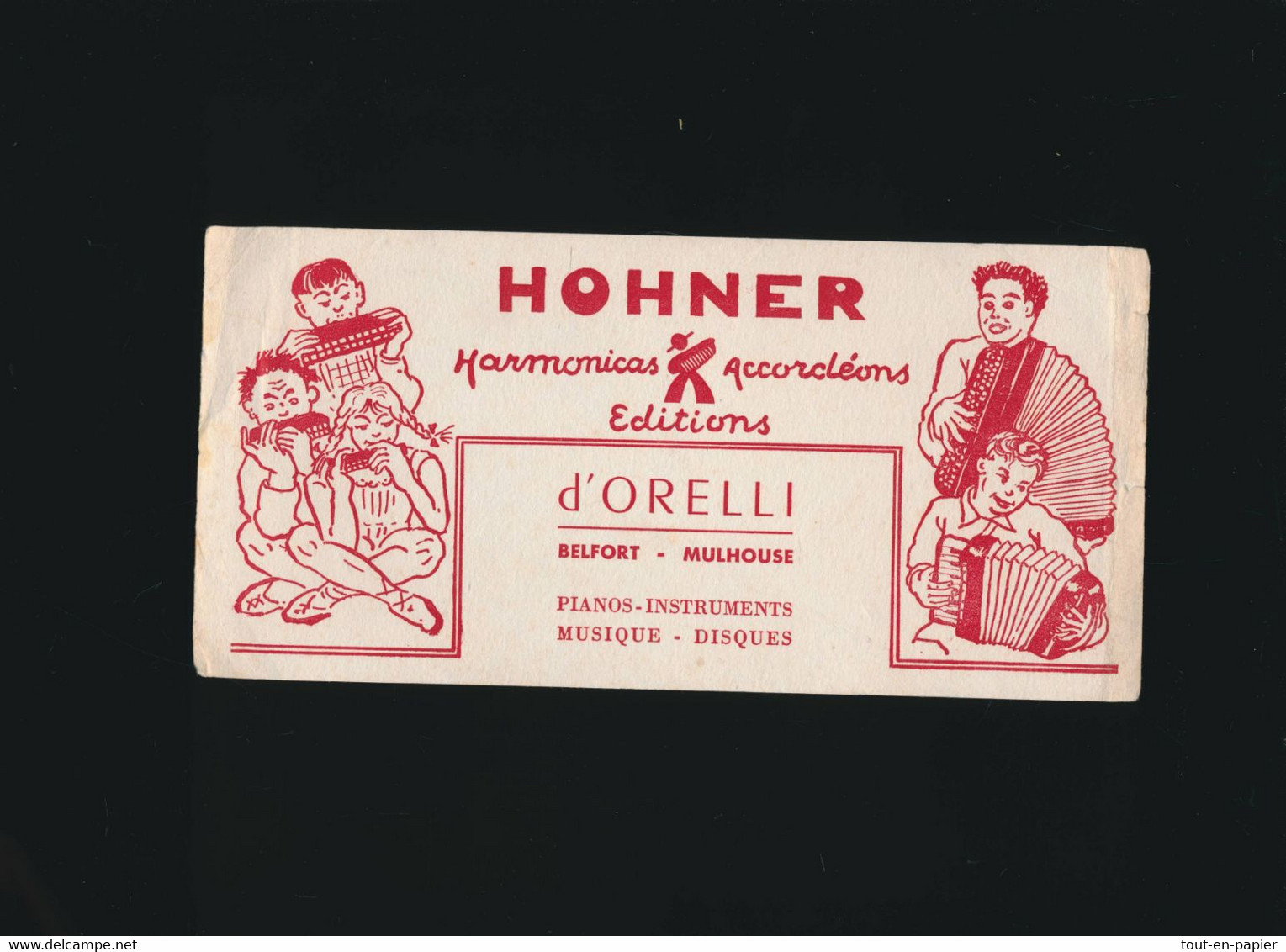 BUVARD Harmonicas Accordéons éditions D'Oreli - Belfort Mulhouse - HOHNER - H