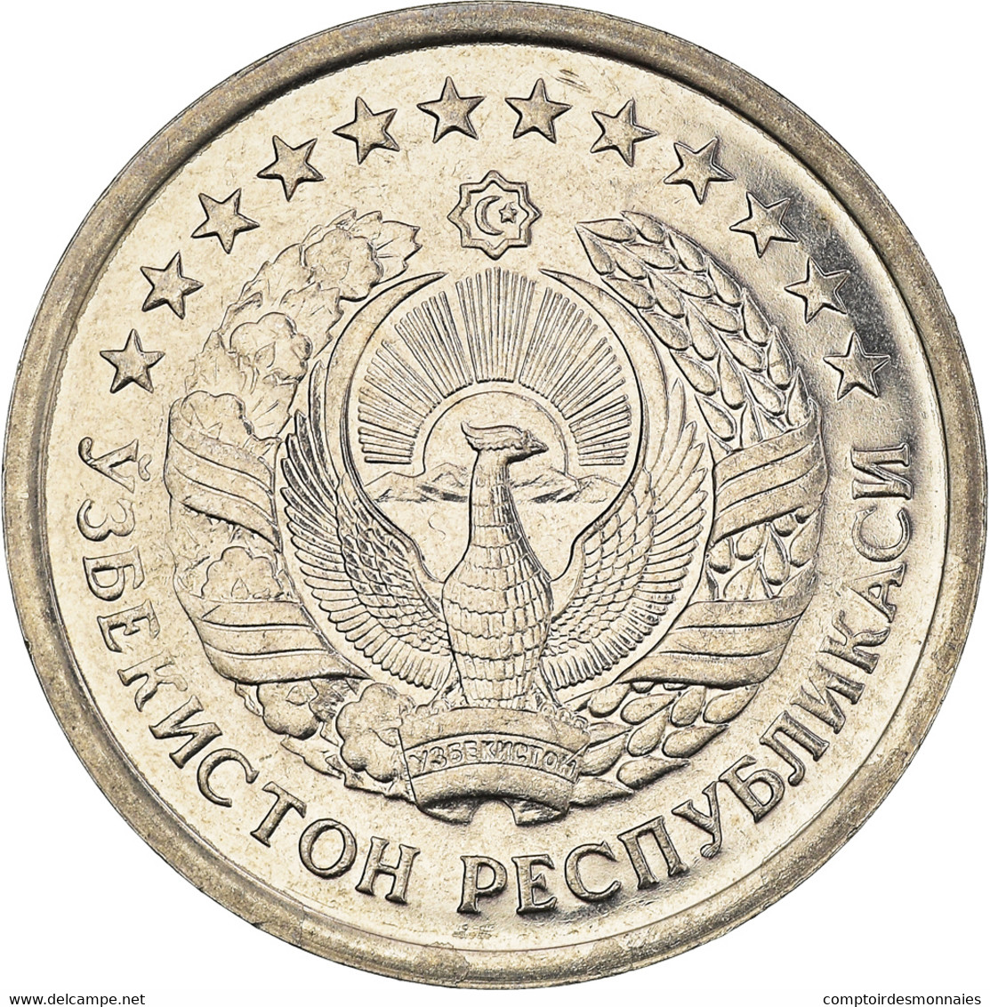 Monnaie, Uzbekistan, 50 Tiyin, 1994, TTB+, Nickel Clad Steel, KM:6.1 - Uzbekistan