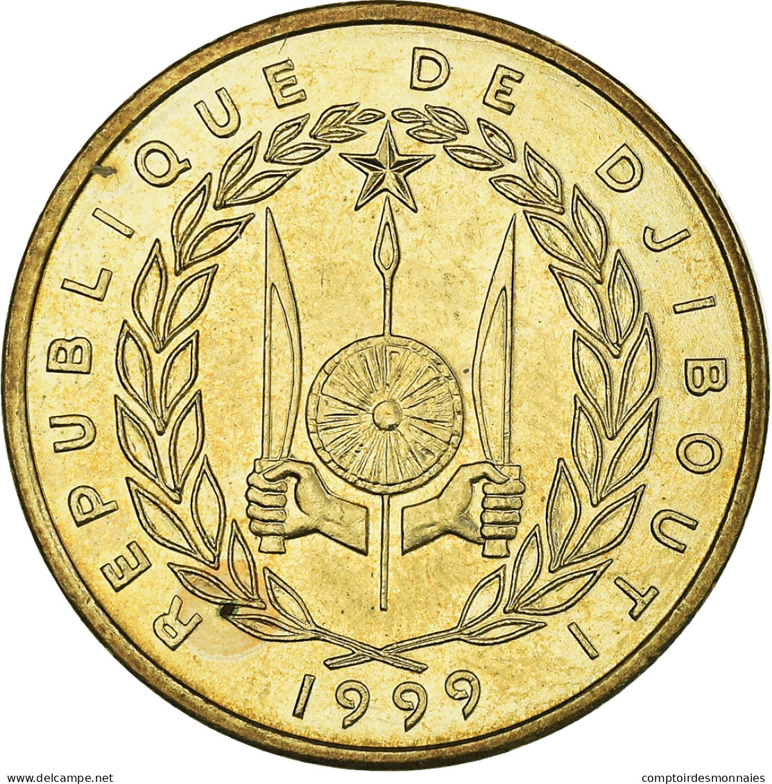 Monnaie, Djibouti, 10 Francs, 1999, Paris, SUP, Bronze-Aluminium, KM:23 - Djibouti