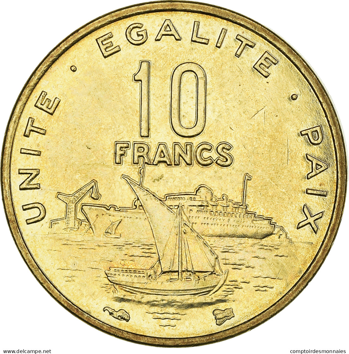 Monnaie, Djibouti, 10 Francs, 1999, Paris, SUP, Bronze-Aluminium, KM:23 - Djibouti