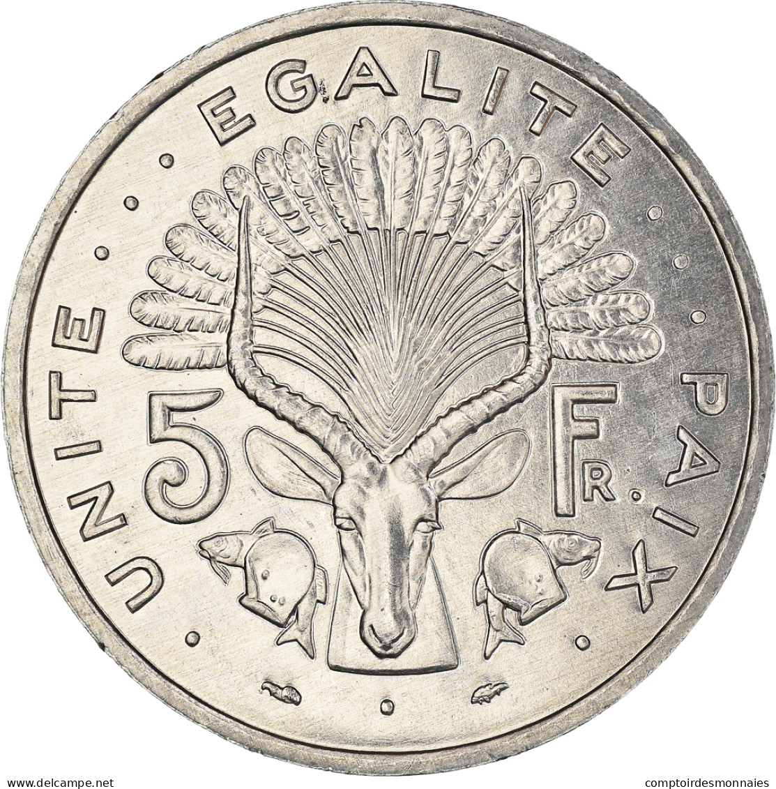 Monnaie, Djibouti, 5 Francs, 1991, Paris, SPL, Aluminium, KM:22 - Djibouti