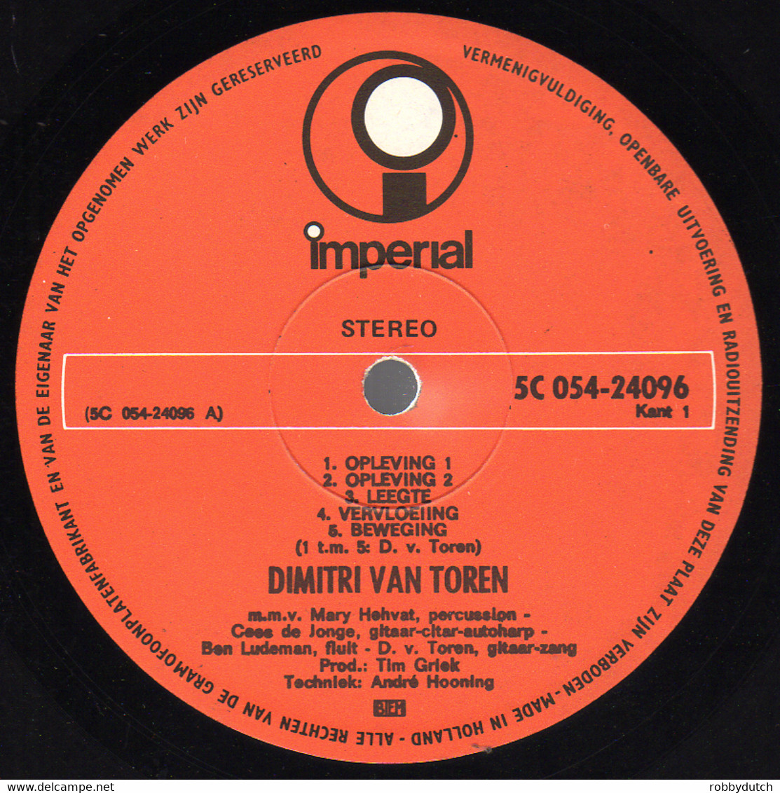 * LP *  DIMITRI VAN TOREN - DE GELAATSTREK VAN EEN LIED (Holland 1969) - Other - Dutch Music