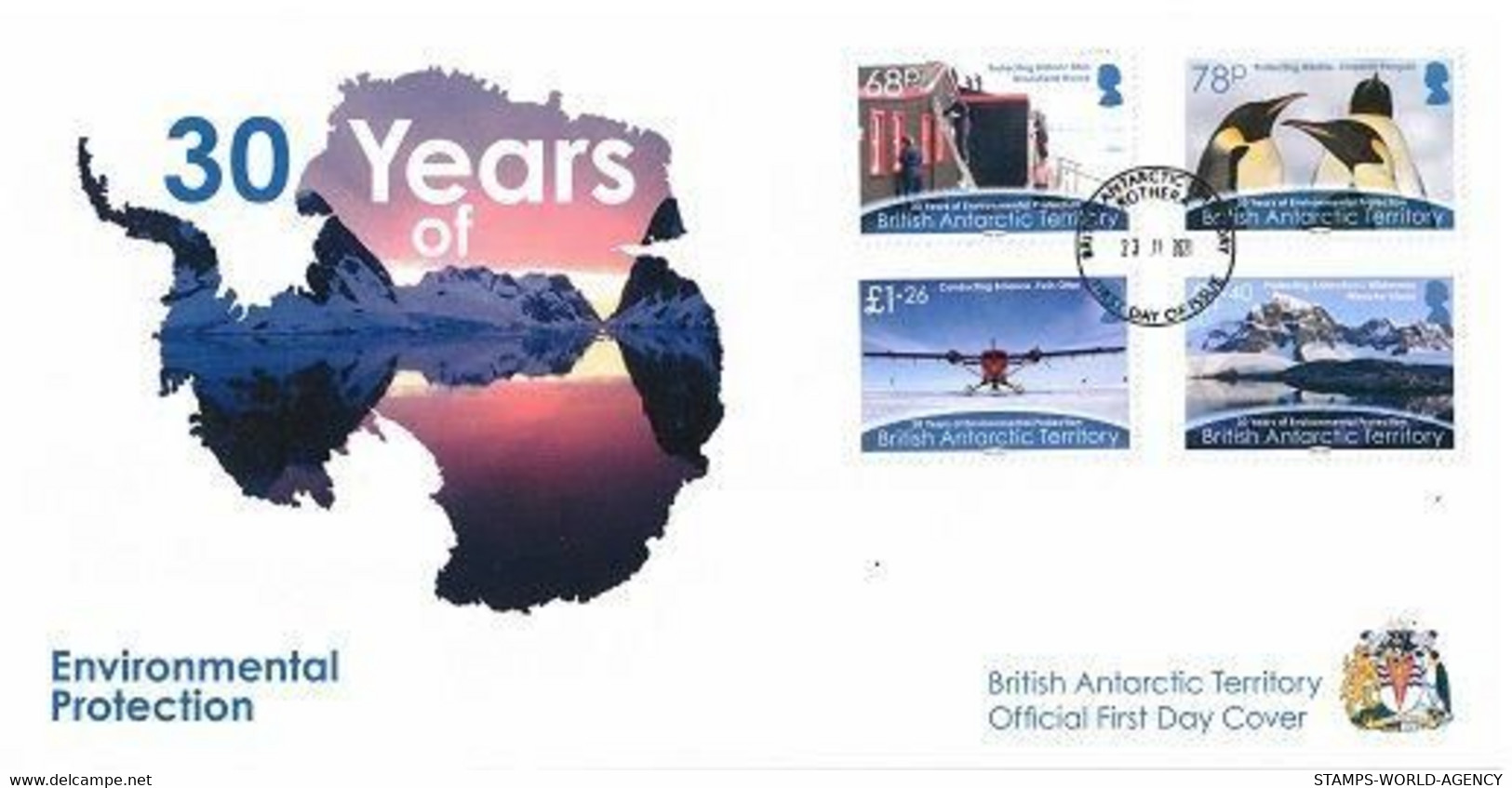 2021-11- BRITISH ANTARCTIC- BAT -  ENVIRONMENTAL PROTECT          FDC      4V      MNH** - FDC