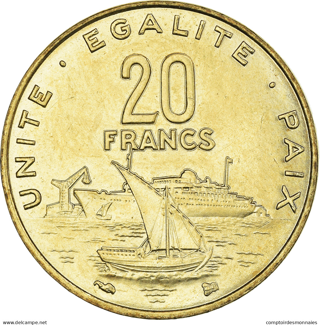 Monnaie, Djibouti, 20 Francs, 1999, Paris, SPL, Bronze-Aluminium, KM:24 - Dschibuti