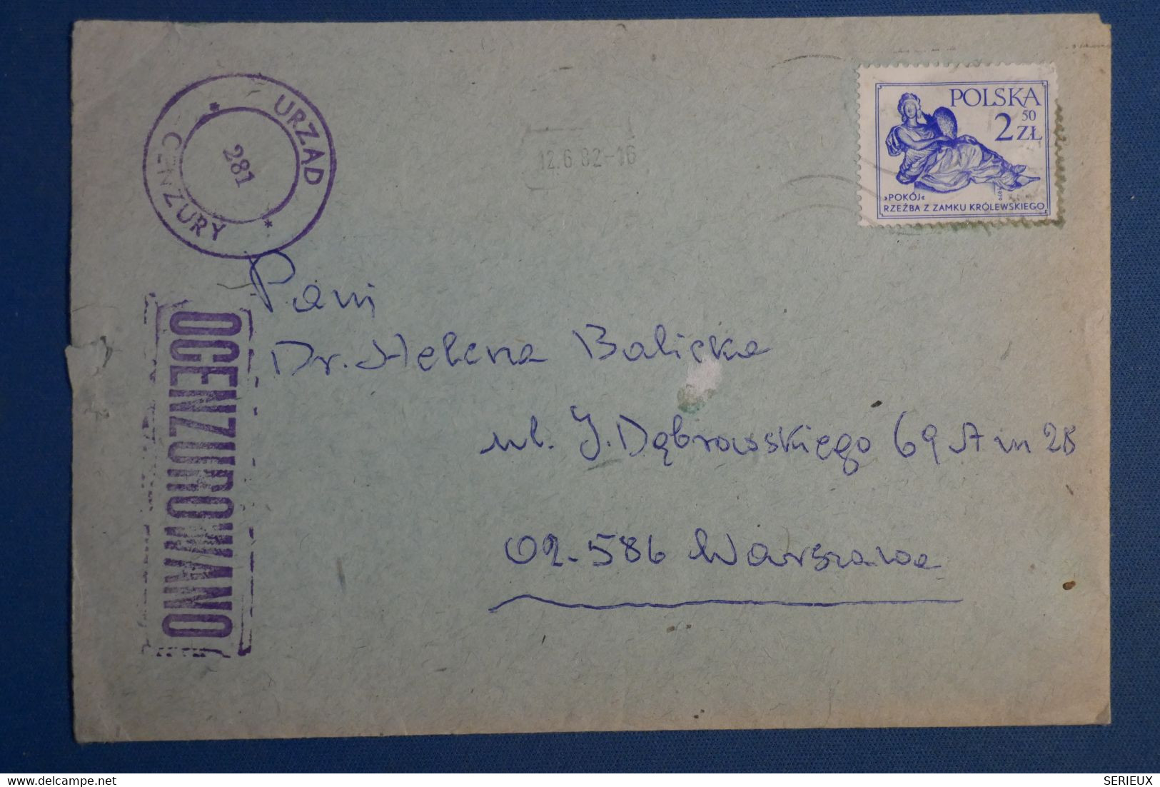 AP6 POLOGNE  BELLE LETTRE CENSUREE 1968 GDANSK  POUR WARSAZWA + AFFRANCHISSEMENTINTERESSANT - Covers & Documents