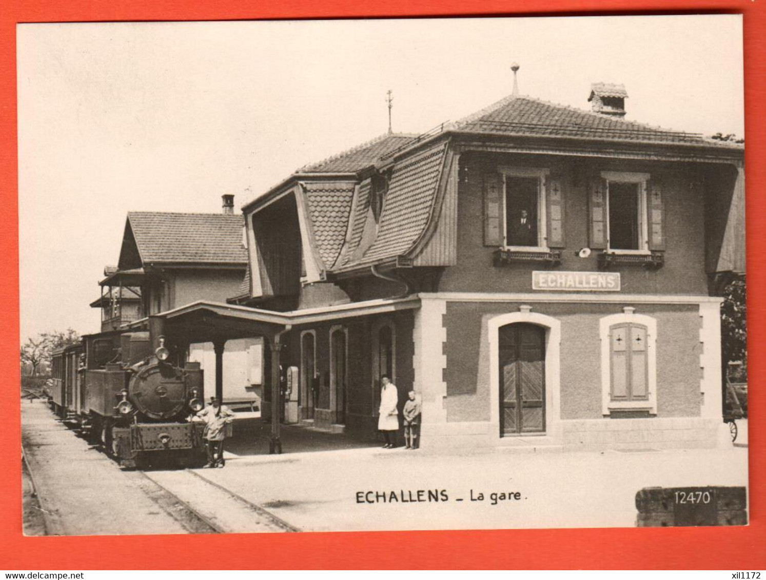 ZNK-05  Reproduction Gare D'Echallens Vers 1930. LEB Photo 12.6.1965 Grand Format. Circulé - Échallens