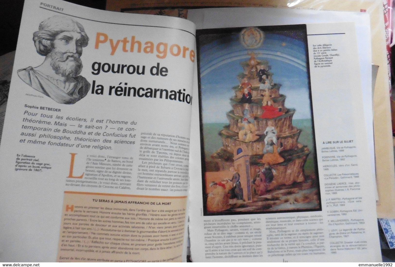 Article Revue Notre Histoire N°137 Octobre 1996 Pythagore Gourou Réincarnation - Histoire