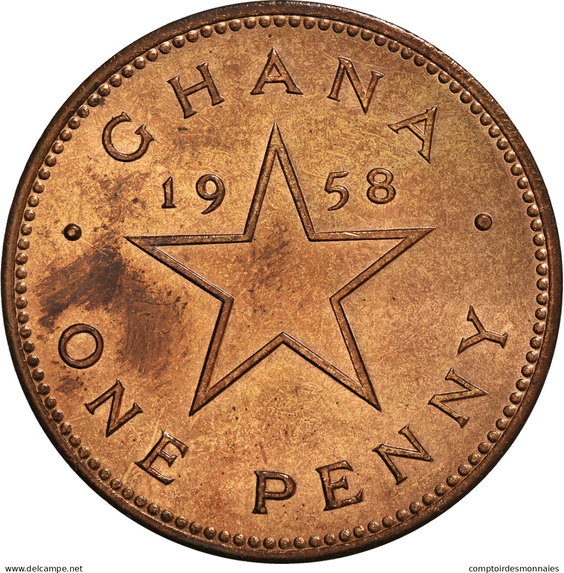 Monnaie, Ghana, Penny, 1958, SUP+, Bronze, KM:2 - Ghana