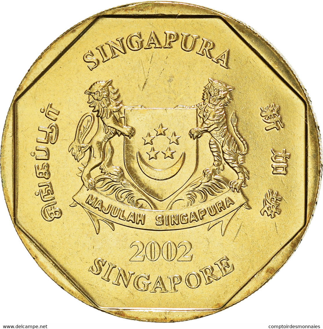 Monnaie, Singapour, Dollar, 2002, Singapore Mint, SPL, Bronze-Aluminium, KM:103 - Singapour