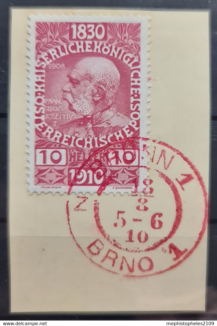 AUSTRIA 1910 - Canceled (ROTER GEBURTSTAGSSTEMPEL) - ANK 166 - 10h - Gebraucht