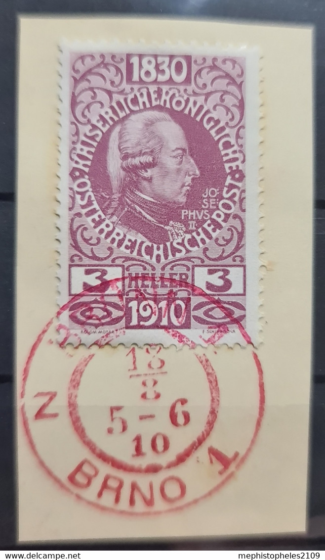 AUSTRIA 1910 - Canceled (ROTER GEBURTSTAGSSTEMPEL) - ANK 163 - 3h - Gebraucht