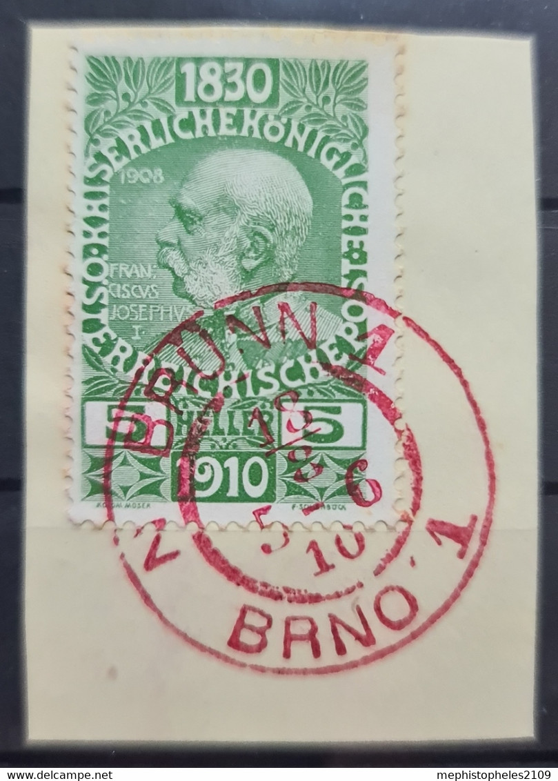 AUSTRIA 1910 - Canceled (ROTER GEBURTSTAGSSTEMPEL) - ANK 164 - 5h - Gebraucht