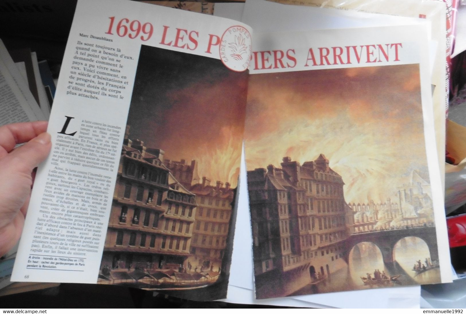 Article Revue Historama N°85 Mars 1991 Création Histoire Des Pompiers 1699 - Histoire