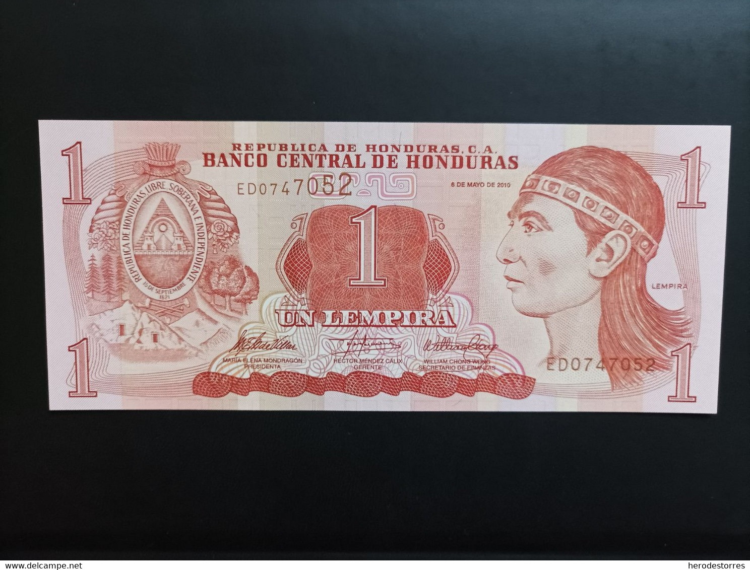 Billete De Honduras De 1 Lempira, Año 2004, Uncirculated - Honduras