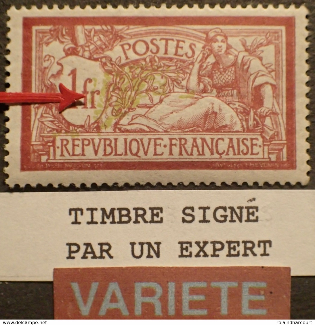 R2269/139 - 1900 - TYPE MERSON N°121 NEUF* BELLE VARIETE ➤➤➤ Centre Déplacé ➤➤➤ Signé BRUN Expert - Cote : 500,00 € - Unused Stamps